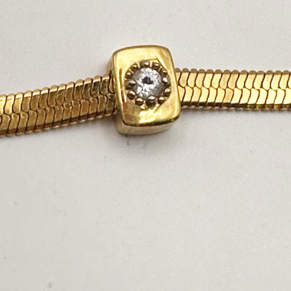 Hey Harper HARMONY Bracelet Gold Chain Cubic Zirconia CZ Minimalist Jewelry - Picture 5 of 13